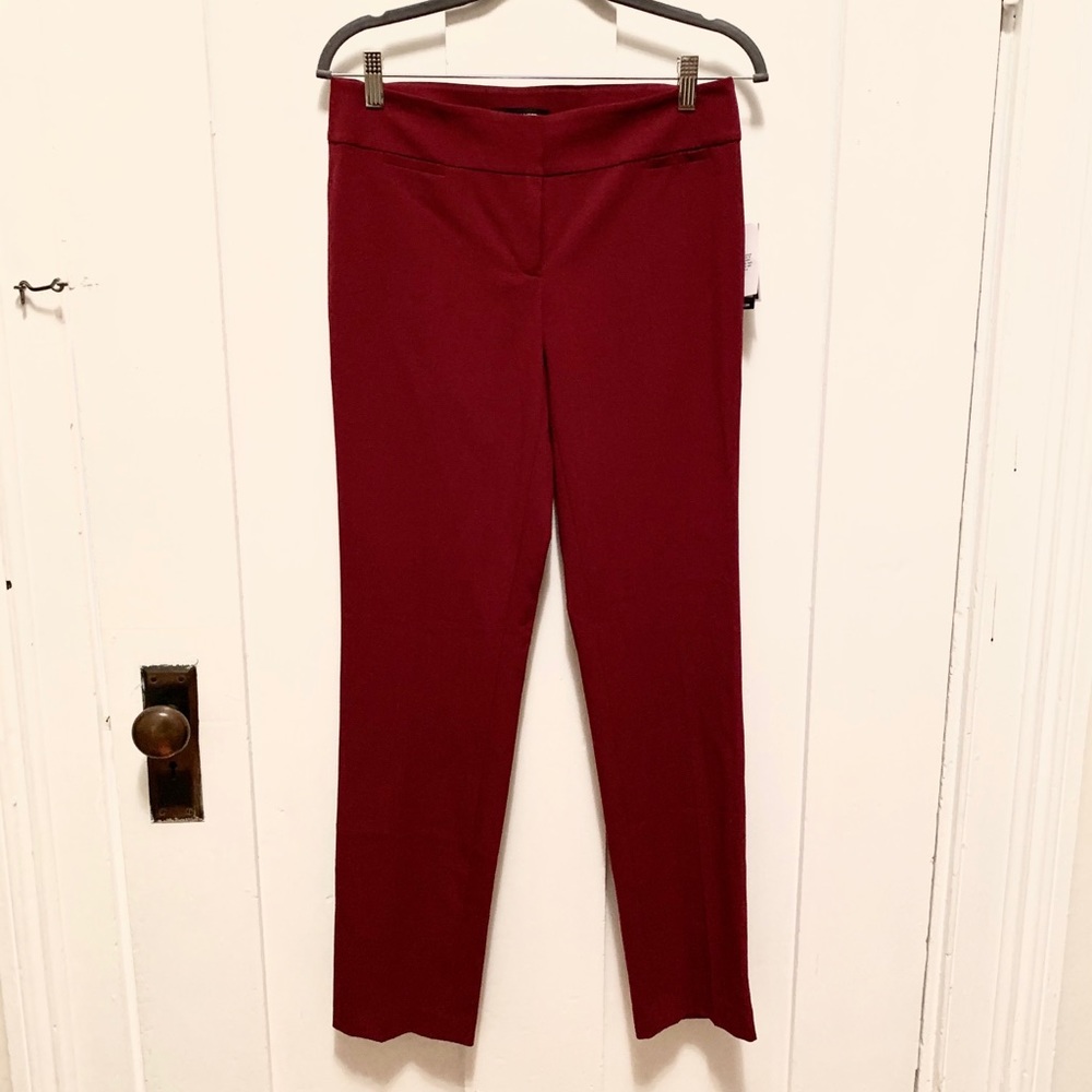 Nine West Straight/Slim Leg Cranberry Trouser 2